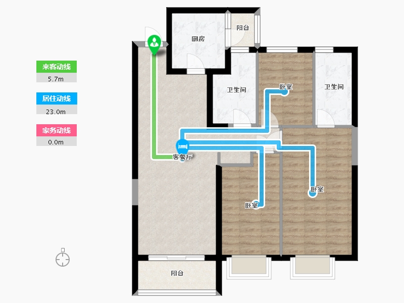 山西省-太原市-太原恒大滨河府-91.60-户型库-动静线