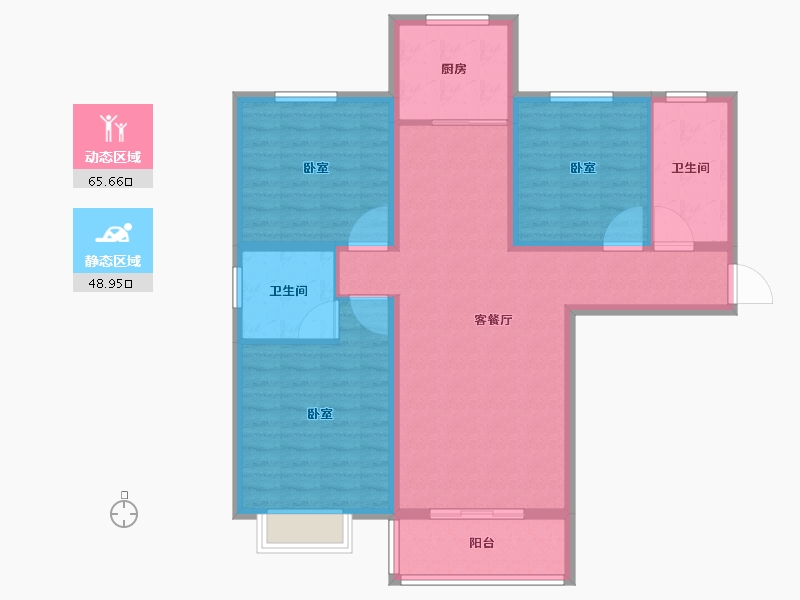 河南省-周口市-万基颍河春天-103.01-户型库-动静分区