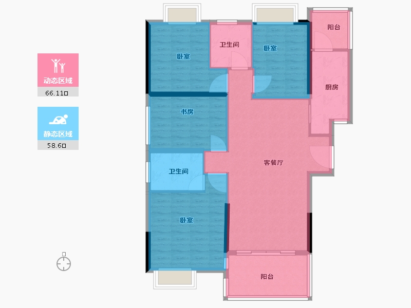 广东省-佛山市-富力西江十号-113.00-户型库-动静分区