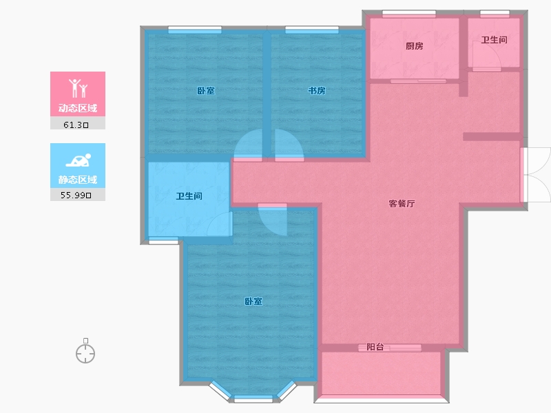 河南省-周口市-奥兰天和家园-105.23-户型库-动静分区