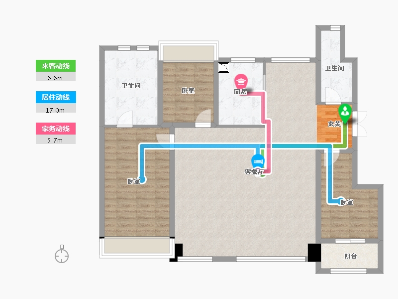 吉林省-长春市-云湖府邸-118.55-户型库-动静线