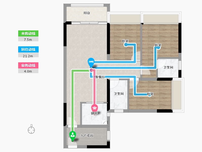 广东省-佛山市-创雄华府-79.08-户型库-动静线