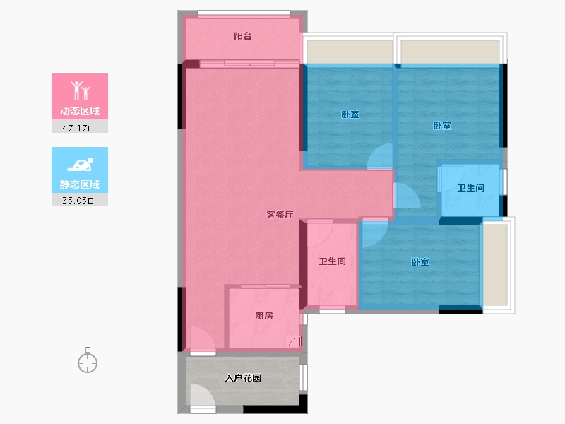 广东省-佛山市-创雄华府-79.08-户型库-动静分区