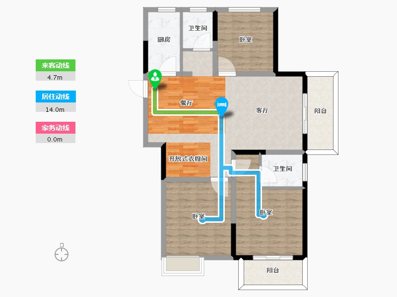 河南省-周口市-大兴第一城-102.83-户型库-动静线