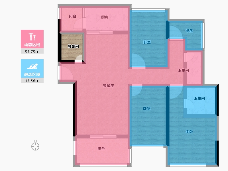 广东省-湛江市-广雅金榜华庭-90.94-户型库-动静分区