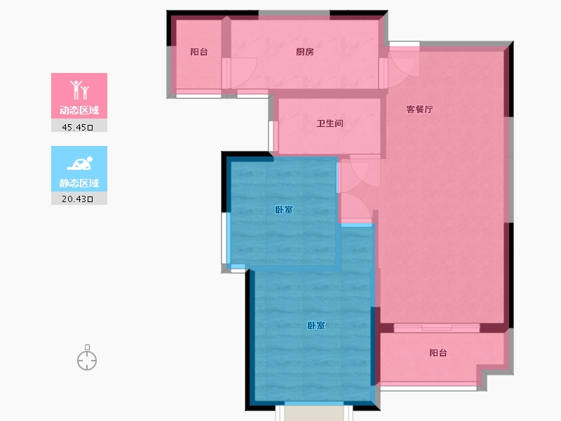 湖南省-湘潭市-湘潭恒大国际健康城-58.47-户型库-动静分区