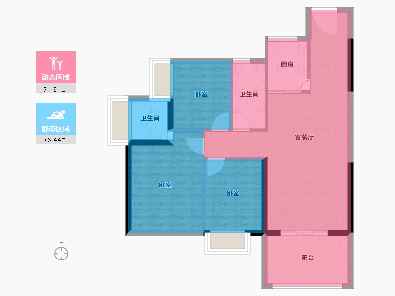 广东省-湛江市-恒俪湾-81.65-户型库-动静分区