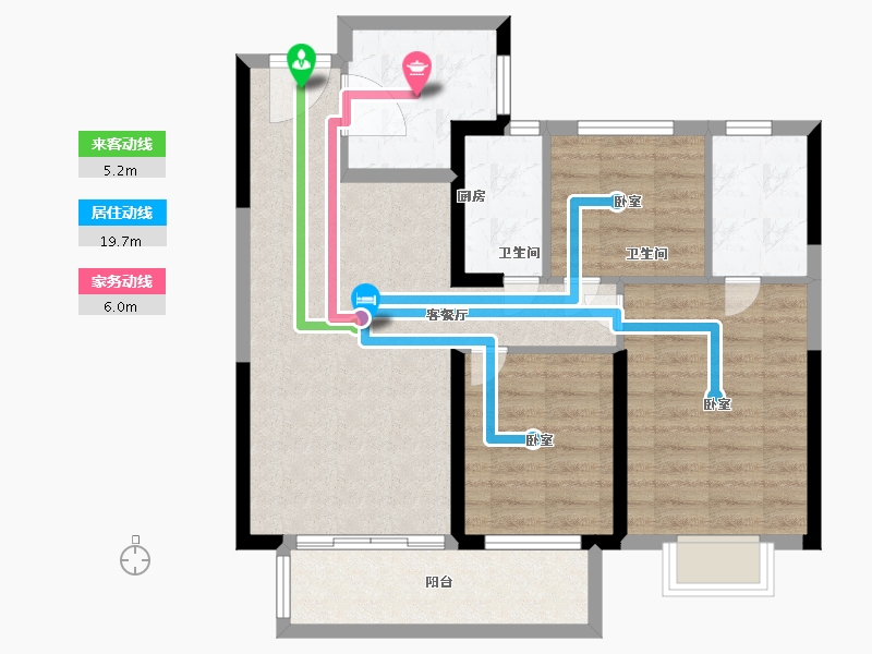 湖北省-武汉市-城投联投江南岸-82.00-户型库-动静线