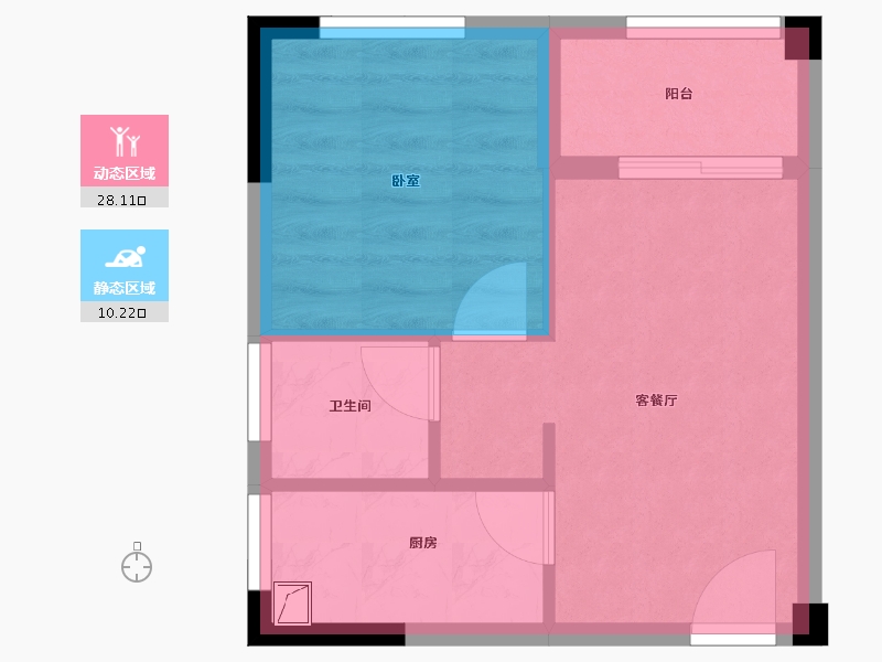 广东省-梅州市-冠华公寓-33.81-户型库-动静分区