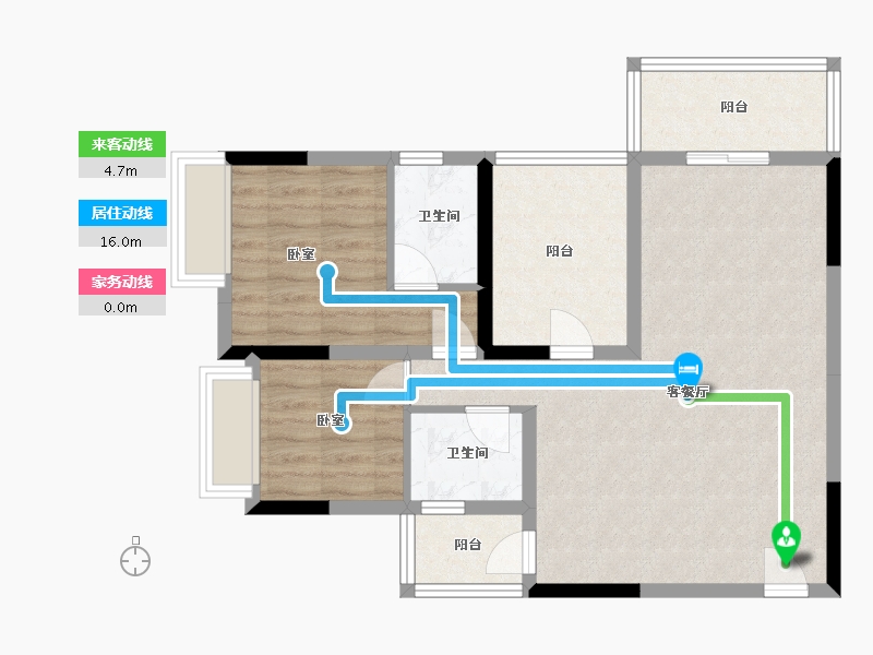 广东省-佛山市-顺建乐明轩-75.81-户型库-动静线