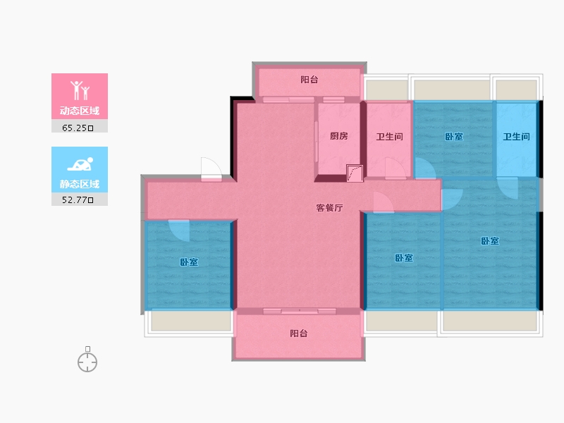 湖北省-十堰市-丹江口碧桂园-106.55-户型库-动静分区