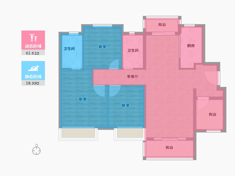 广东省-佛山市-中骏雍景台-92.00-户型库-动静分区