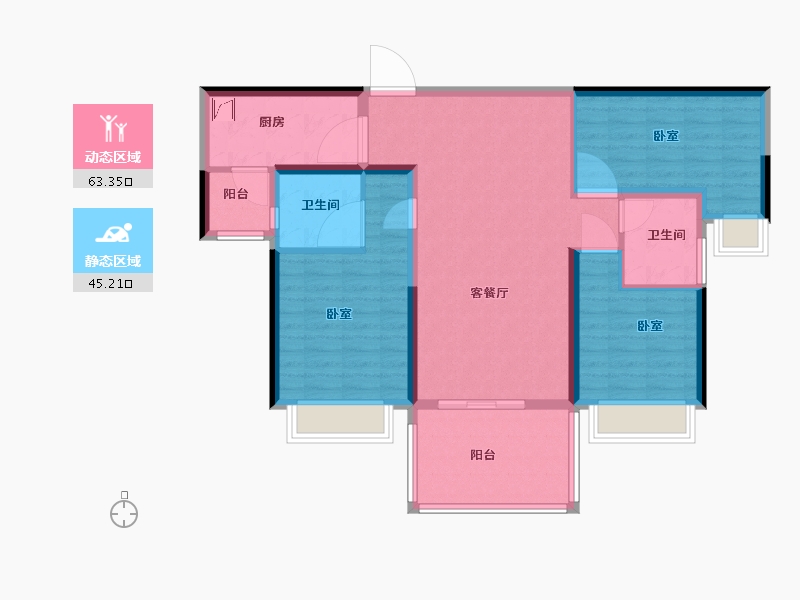 广东省-佛山市-合生君景-97.00-户型库-动静分区