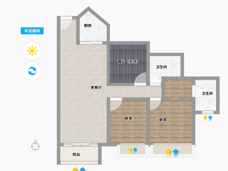 广东省-广州市-三水冠军城-86.01-户型库-采光通风