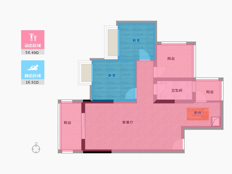 广东省-佛山市-顺建乐明轩-64.31-户型库-动静分区