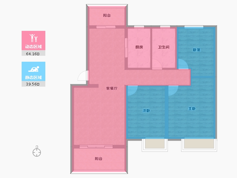 安徽省-黄山市-鸿威·东方丽景-93.01-户型库-动静分区