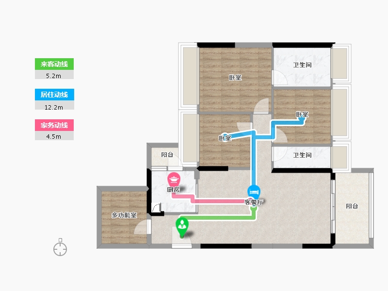 广东省-湛江市-蓝天花园-92.12-户型库-动静线