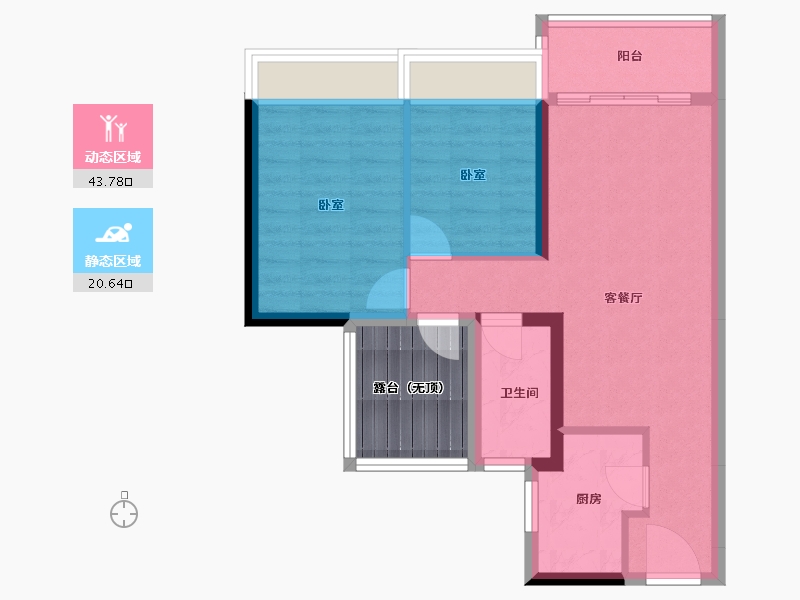 广东省-广州市-碧桂园智慧未来城-62.90-户型库-动静分区