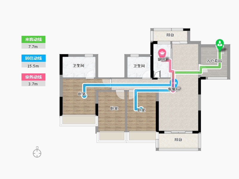 广东省-佛山市-创雄华府-92.31-户型库-动静线