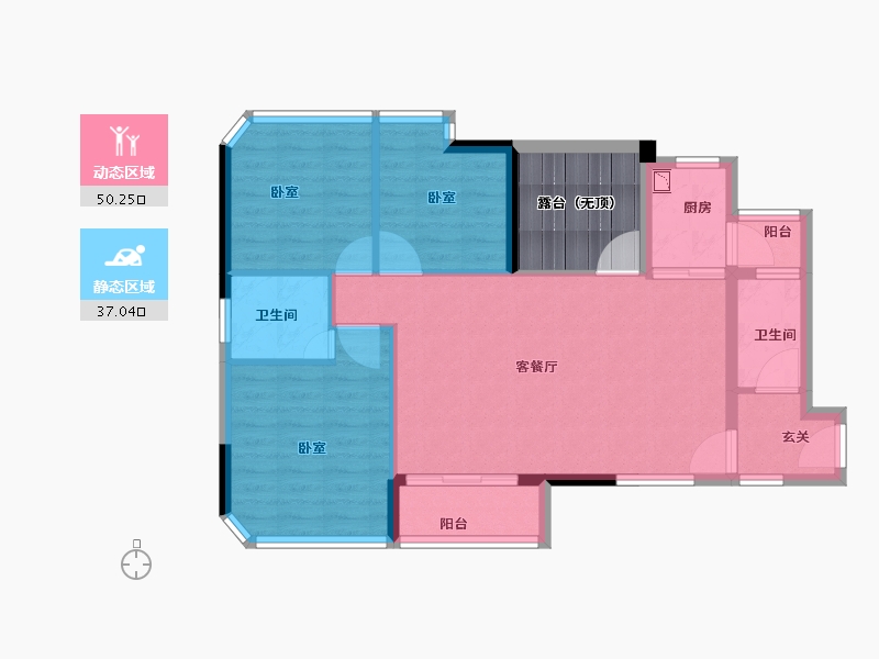 广东省-广州市-三水冠军城-85.00-户型库-动静分区