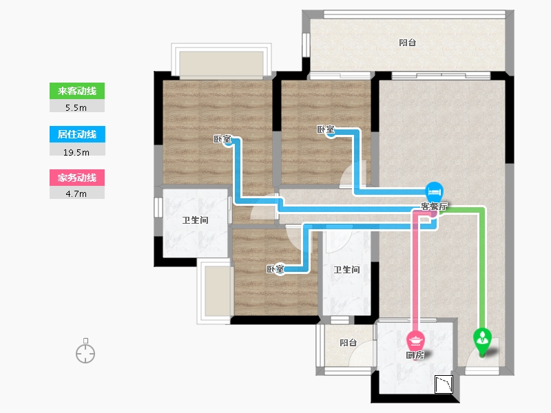 广东省-广州市-奥园锦江国际新城御峰-81.61-户型库-动静线