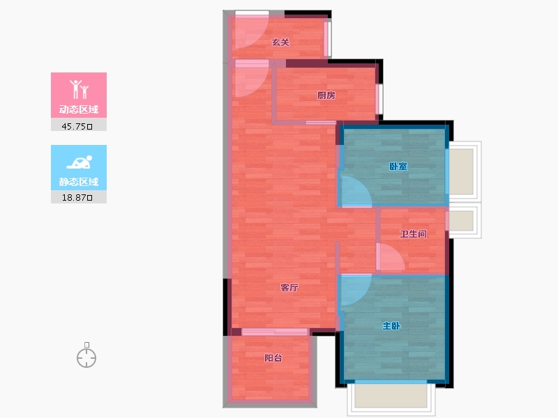 广东省-惠州市-时代风华-57.58-户型库-动静分区