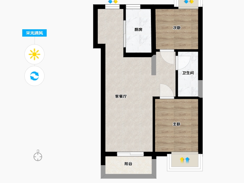 湖北省-武汉市-时代新世界-43.20-户型库-采光通风