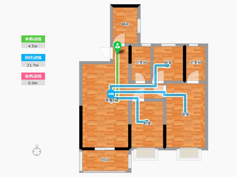 河南省-郑州市-鑫苑府-93.00-户型库-动静线