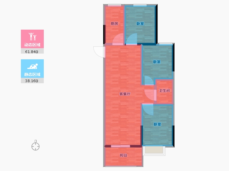 河南省-郑州市-鑫苑府-90.01-户型库-动静分区