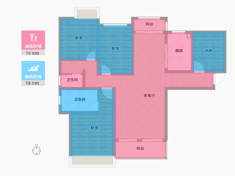 湖南省-怀化市-橡树湾-114.83-户型库-动静分区