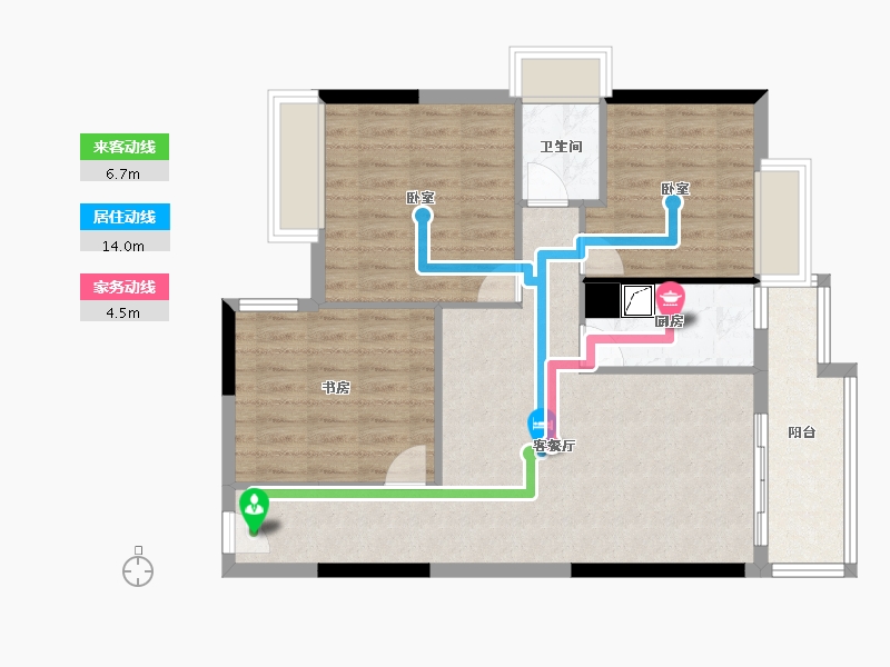 广东省-湛江市-名城世家-83.58-户型库-动静线