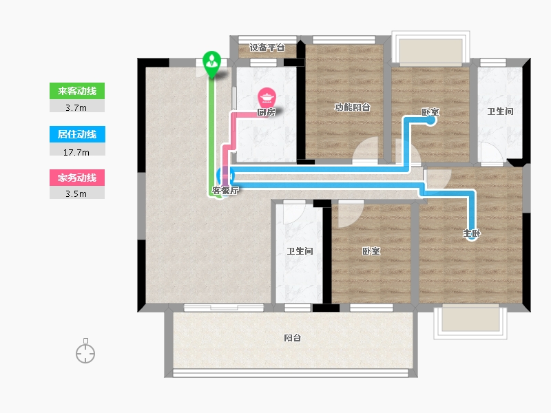 广西壮族自治区-贺州市-悦城·壹號院-93.61-户型库-动静线