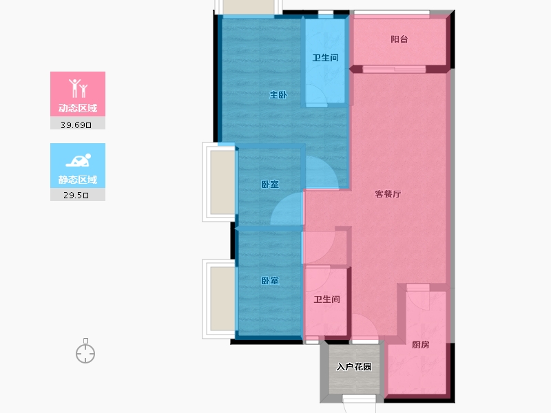 广东省-广州市-南沙时代-64.01-户型库-动静分区