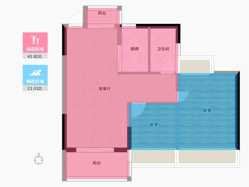 广东省-江门市-御海莲花-58.04-户型库-动静分区