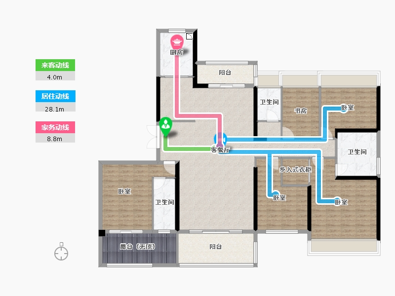 广东省-广州市-碧桂园智慧未来城-174.28-户型库-动静线