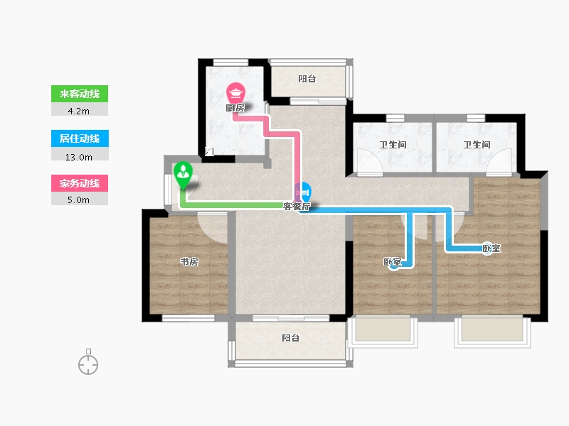 广东省-江门市-融创御府-82.00-户型库-动静线