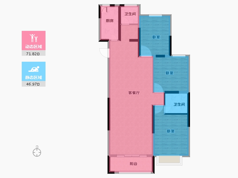 河南省-安阳市-银杏广场-107.10-户型库-动静分区