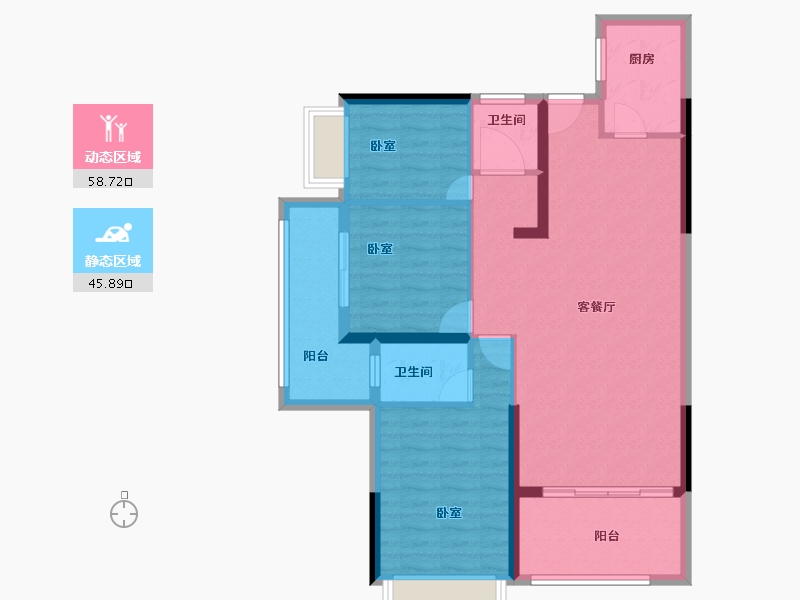 广东省-汕头市-天悦湾-94.08-户型库-动静分区