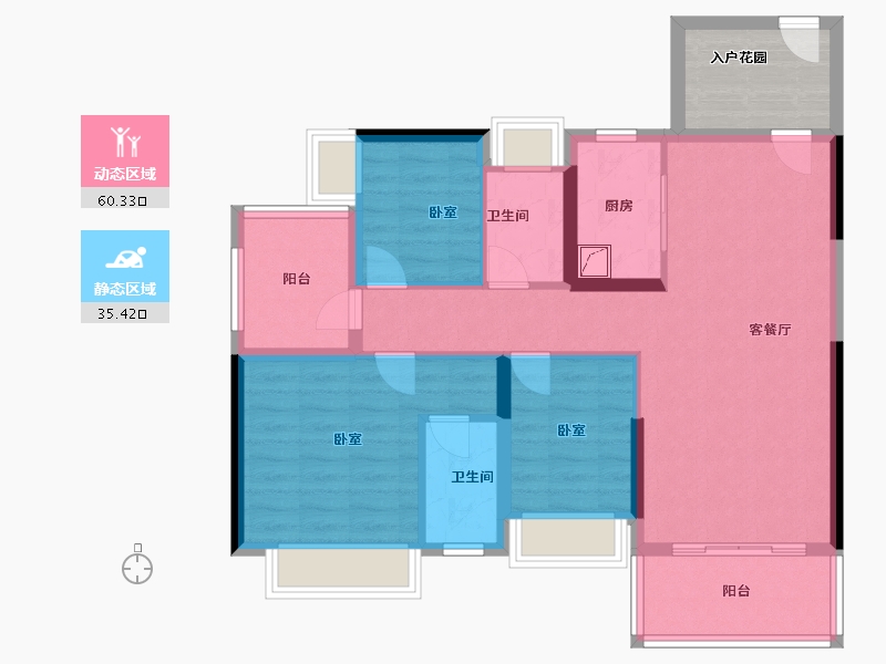 广东省-佛山市-中恒海晖城-90.90-户型库-动静分区