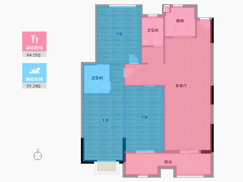 安徽省-蚌埠市-融昊外滩-109.00-户型库-动静分区