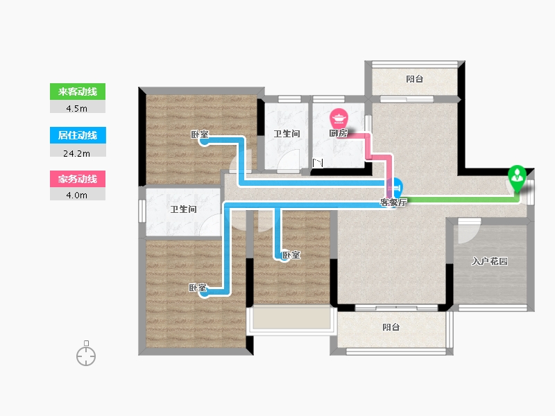 广东省-广州市-藏珑华府-95.05-户型库-动静线