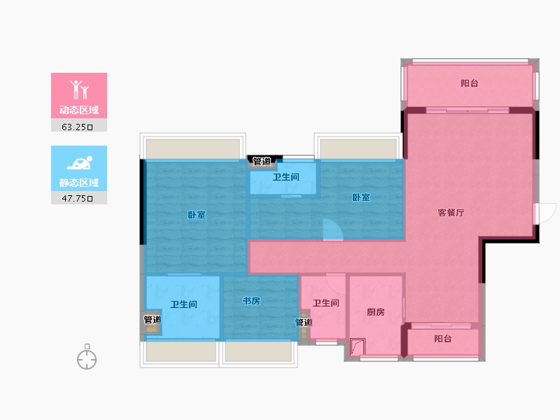 广东省-梅州市-建达欣悦国际-100.87-户型库-动静分区