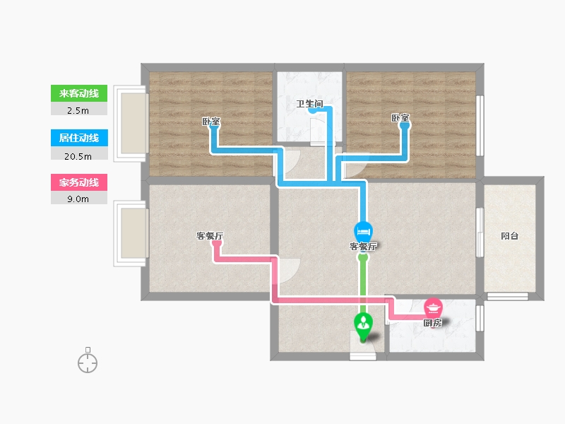 湖北省-孝感市-华誉智慧城-78.89-户型库-动静线