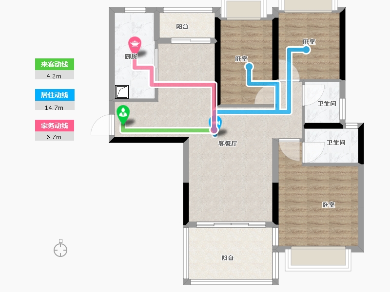 广东省-佛山市-合生君景-90.01-户型库-动静线