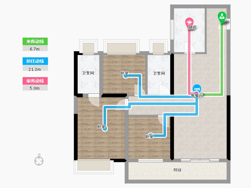 湖北省-武汉市-城投联投江南岸-94.80-户型库-动静线