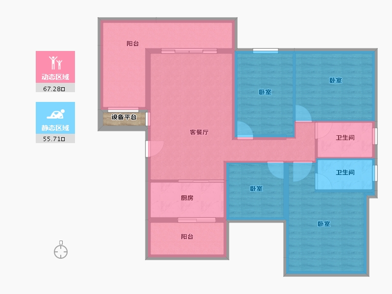 广东省-汕头市-龙光御海尚品-111.78-户型库-动静分区