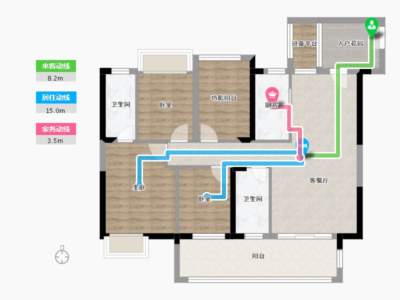 广西壮族自治区-贺州市-悦城·壹號院-97.10-户型库-动静线