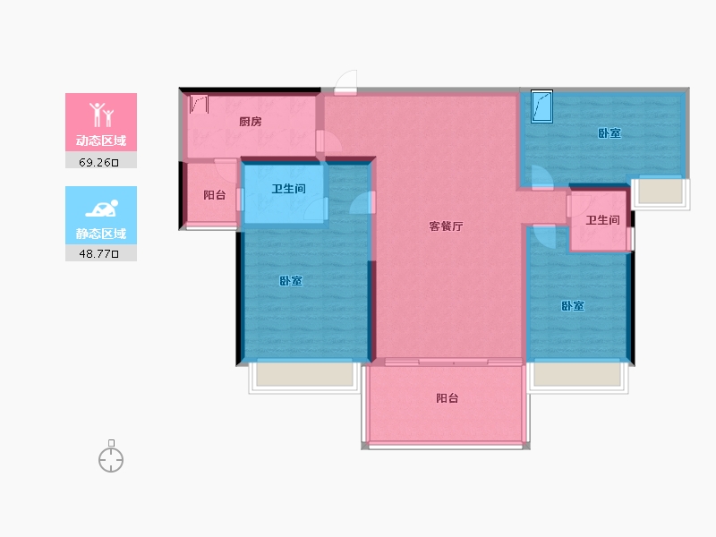 广东省-佛山市-合生君景-105.00-户型库-动静分区