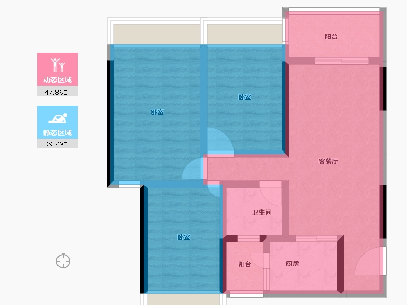 广东省-湛江市-万合隆广场-76.93-户型库-动静分区