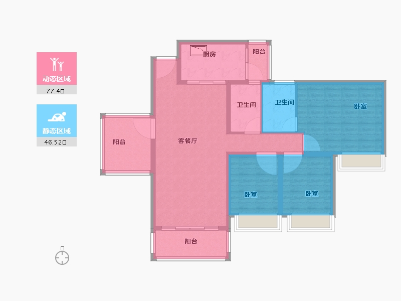 广东省-广州市-三水冠军城-111.00-户型库-动静分区